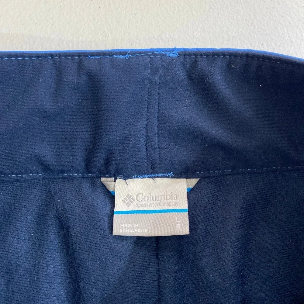 Columbia‎ bugaboo blue fleece lined non-slip Omni-tech ski snow gear pants large